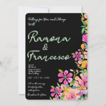 Fall Für Dich Aquarell Florale Hochzeitseinladung