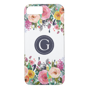 Fall für die Farbfloral Monogram iPhone 7 Case-Mate iPhone Hülle