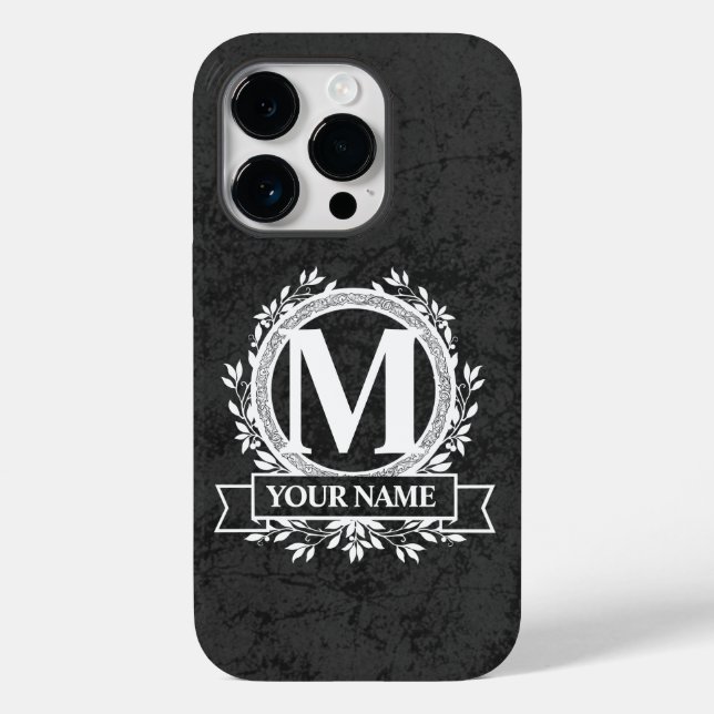 Fall für die florale Monogram-Design-Case-Mate-iPh Case-Mate iPhone Hülle (Rückseite)