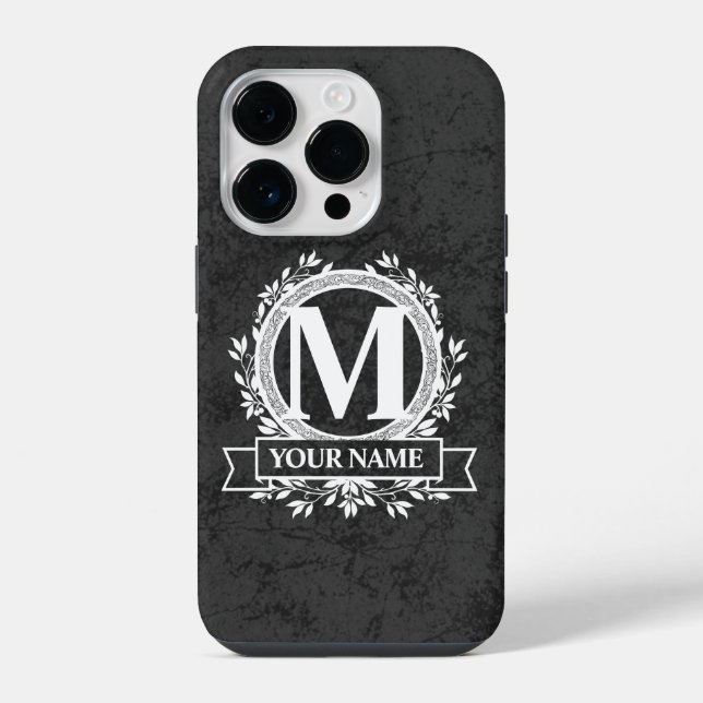 Fall für die florale Monogram-Design-Case-Mate-iPh iPhone Hülle (Rückseite)