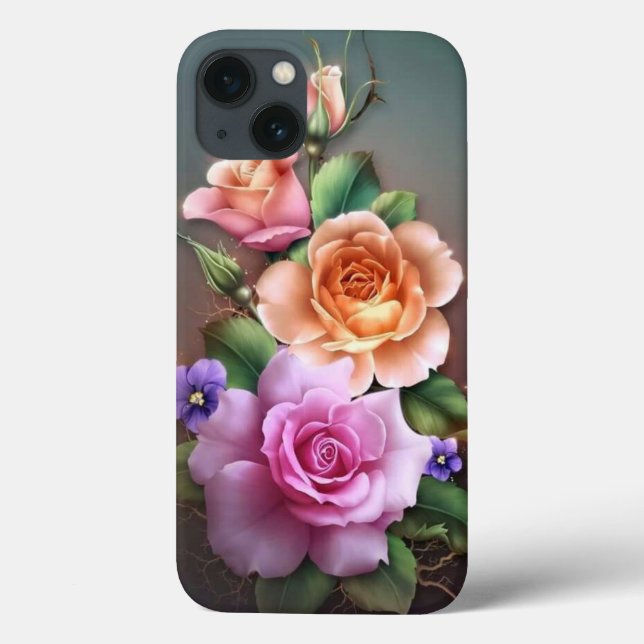 Fall für florales Design Case-Mate iPhone Case-Mate iPhone Hülle (Rückseite)