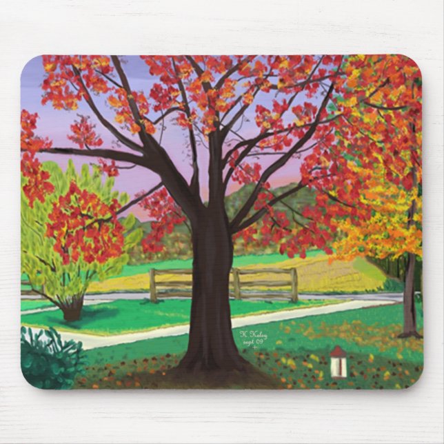 Fall für Herbst mousepad (Vorne)