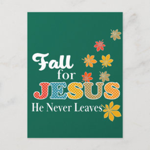 Fall für Jesus Er Verlasse nie Christlichen Polka Postkarte