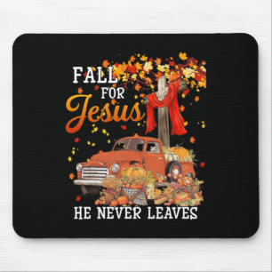 Fall für Jesus, er Verlasse nie - kreuzen Jesus Ch Mousepad