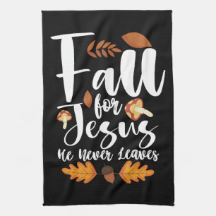 Fall für Jesus, er verlässt das Erntedankfest Chri Geschirrtuch