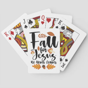 Fall für Jesus, er verlässt das Erntedankfest Chri Spielkarten