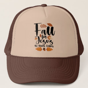 Fall für Jesus, er verlässt das Erntedankfest Chri Truckerkappe