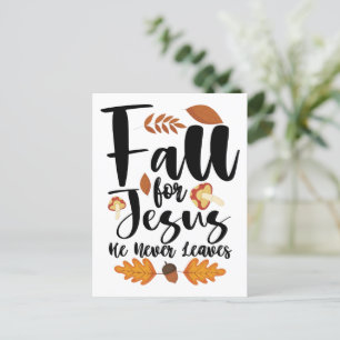 Fall Für Jesus Er Verlässt Das Thanksgiving Christ Postkarte