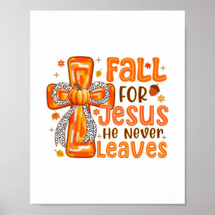 Fall für Jesus, er verlässt den Kürbis Herbst nich Poster