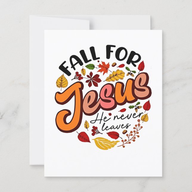 Fall für Jesus, er Verlasst nie Erntedank fallen (Vorderseite)