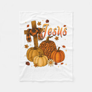 Fall Für Jesus Er Verlässt Niemals Blätter Herbst Fleecedecke