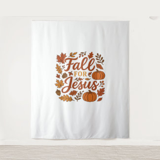 Fall für Jesus Herbst Pumpkin Christliche Glaubens Wandteppich