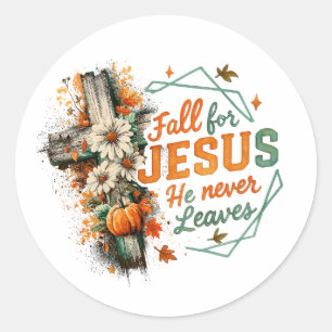 Fall für Jesus... Runder Aufkleber