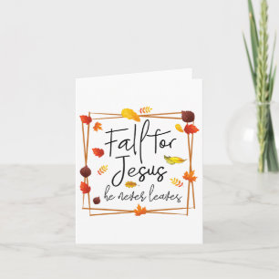 Fall für Jesus Verlasse er nie Christliche Gebete Karte