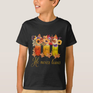 Fall für Jesus, Verlasse er nie Christliche Glaube T-Shirt