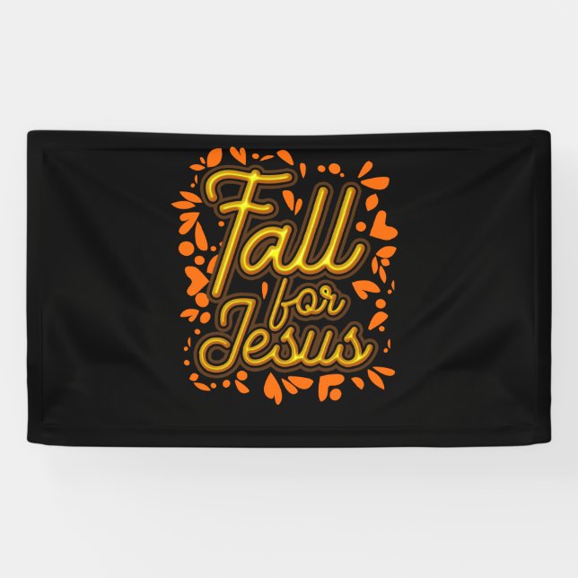 Fall für Jesus, Verlasse er nie Christlichen Glaub Banner (Horizontal)