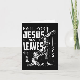 Fall für Jesus, Verlasse er nie Christlichen Thank Karte