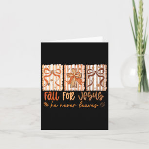 Fall für Jesus, Verlasse er nie Christlichen Thank Karte