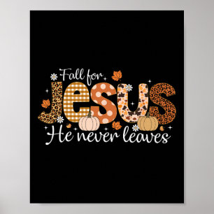 Fall für Jesus, Verlasse er nie Christlichen Thank Poster