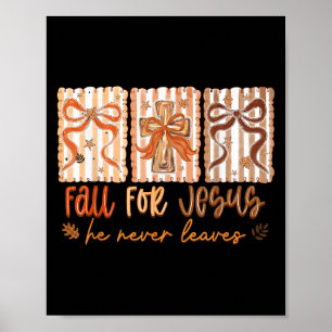 Fall für Jesus, Verlasse er nie Christlichen Thank Poster