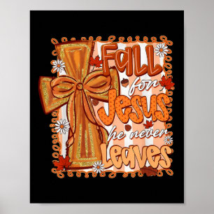 Fall für Jesus, Verlasse er nie Christlichen Thank Poster