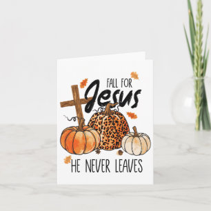 Fall für Jesus Verlasse er nie Herbst Christlich P Karte