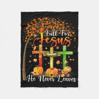 Fall für Jesus, Verlasse er nie Pumpkin Thanksgivi Fleecedecke