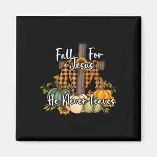 Fall für Jesus Verlasse er nie Pumpkinsche Herbst Magnet
