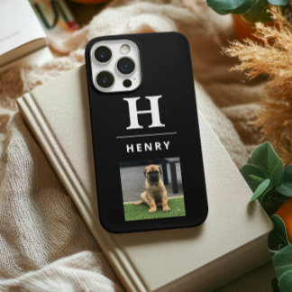 Fall für personalisierte Hunde Foto Minimalistisch iPhone 16 Hülle