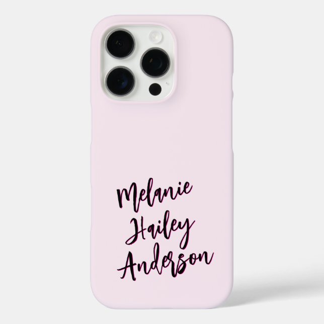 Fall für Personalisierte Monogramme in schwarz ros Case-Mate iPhone Hülle (Rückseite)