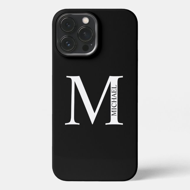 Fall für personalisiertes Monogramm und Name iPhon iPhone Hülle (Rückseite)