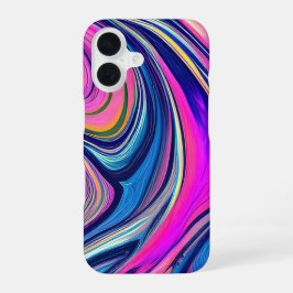 Fall für psychedelische Wave Flow iPhone 16 Hülle