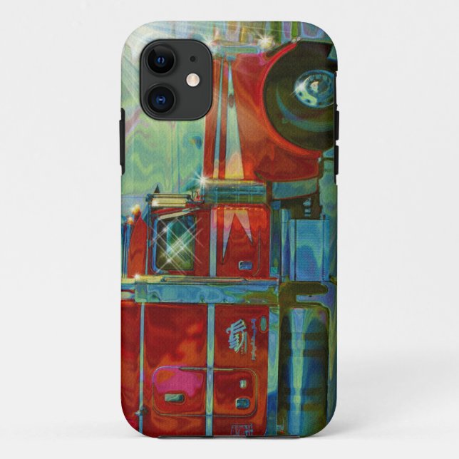 Fall für Red Truck Freight Truck Fahrer iPhone 5 Case-Mate iPhone Hülle (Rückseite)