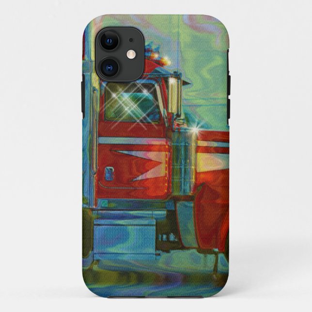 Fall für Red Truck Freight Truck Fahrer iPhone 5 Case-Mate iPhone Hülle (Rückseite)