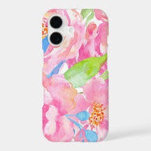 Fall für tropische Floral Watercolor iPhone Cover
