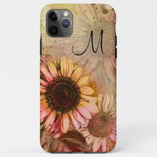 Fall für Vintage Sonnenblumen-Monogram-Mate-iPhon Case-Mate iPhone Hülle