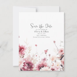 Fall Fuschia Wedding Save The Date
