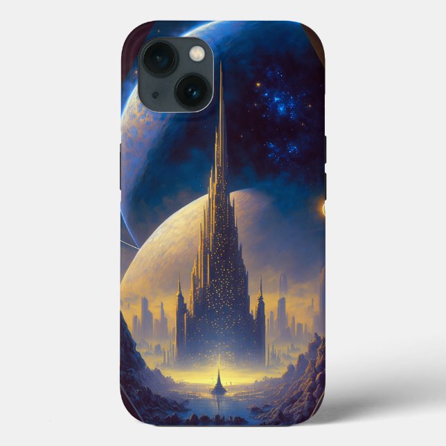Fall "Future Space City Sci-Fi Art Case-Mate iPhon iPhone Hülle (Rückseite)