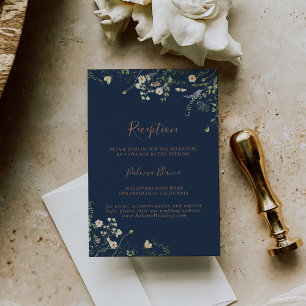 Fall Garden Wildblume Hochzeitsempfang Begleitkarte