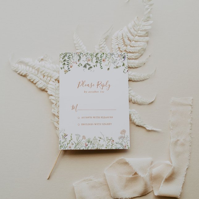 Fall Garden Wildblume Minimalistisch UAWG RSVP Karte (Von Creator hochgeladen)
