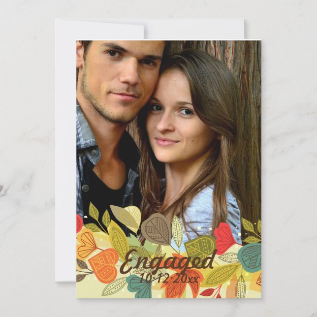 Fall Garland Foto Ankündigung (Vorderseite)