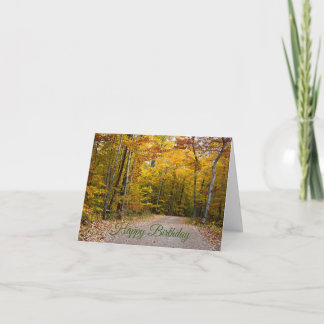 Fall Geburtstag geklappte Grußkarte Karte