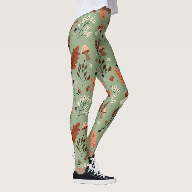 Fall Gemusterte grafische Leggings (Rechts)