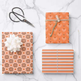 Fall Geometrisches Muster-Set für Wrapping Paper Geschenkpapier Set