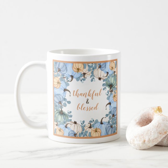 Fall gesegnet und dankbar kaffeetasse (Mit Donut)