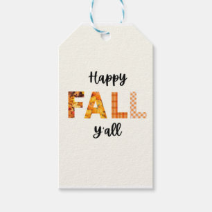 Fall Gift Bag Tag - Cute Happy Fall Y'all Tag  Geschenkanhänger