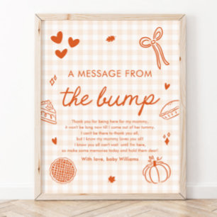 Fall Gingham Cutie Pie Eine Nachricht vom Babybauc Poster