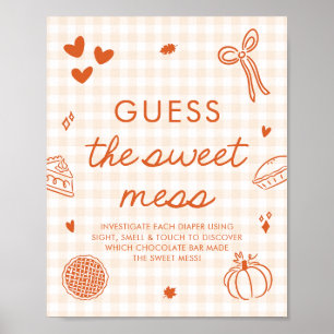 Fall-Gingham-Cutie-Pie-Rätsel um das süße Chaos-Sp Poster