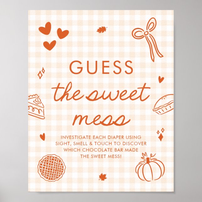 Fall-Gingham-Cutie-Pie-Rätsel um das süße Chaos-Sp Poster (Vorne)