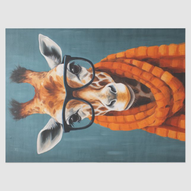 Fall Giraffe Fashionista Seidenpapier (Vorderseite)